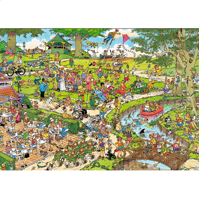 Jan van Haasteren Comic Puzzle The Park (500 XL Pieces) 500749 Pieces Puzzle Master Inc
