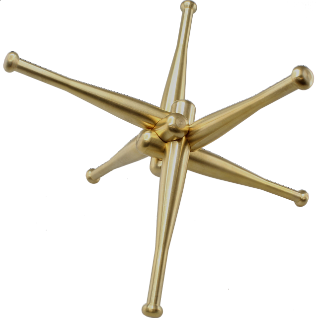 Heavy Hitter Brass Baseball Bat Puzzle Sculpture Wire & Metal