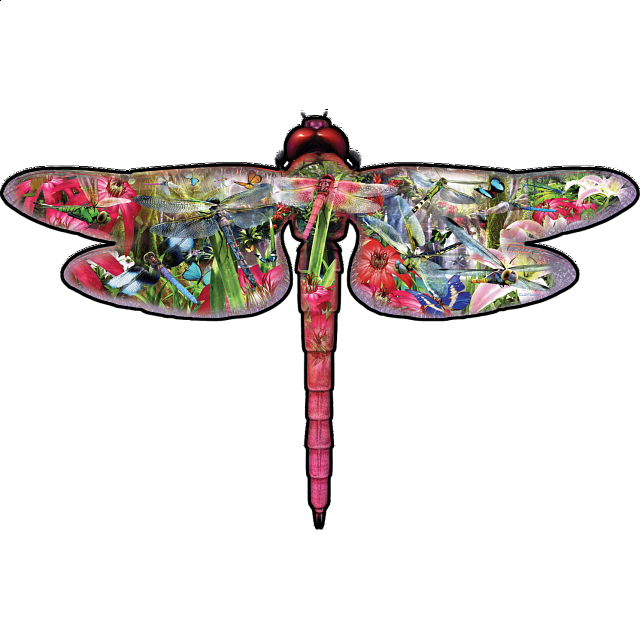 Dragonfly Shaped Jigsaw Puzzle Jigsaws Puzzle Master Inc