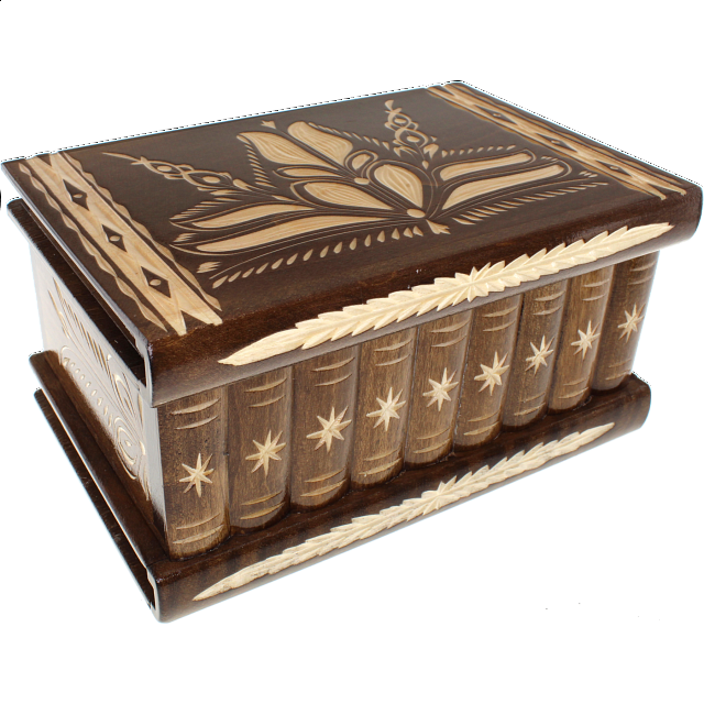 Romanian Puzzle Box Extra Large Brown Puzzle Boxes / Trick Boxes Puzzle Master Inc