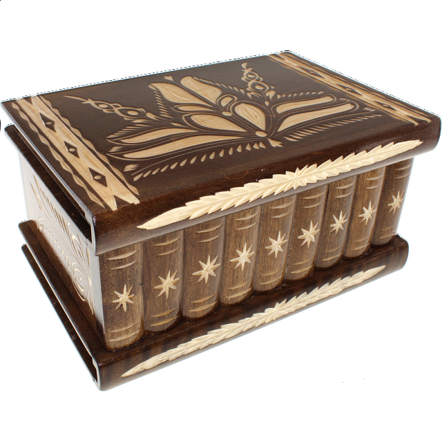Romanian Puzzle Box - Extra Large Brown | Puzzle Boxes / Trick Boxes