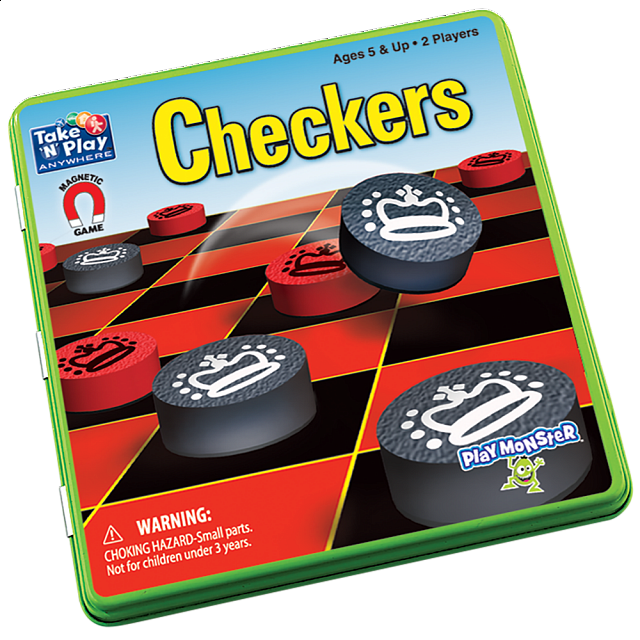 Take 'N' Play Anywhere Checkers Game Tin Games & Toys