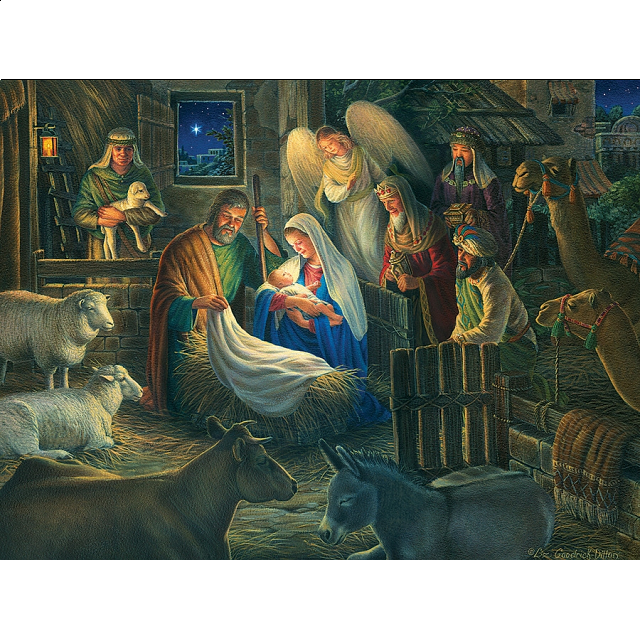 Away In A Manger - Large Piece | 500-749 Pieces | Puzzle Master Inc