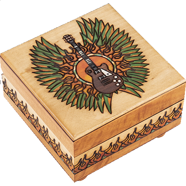 Guitar Puzzle Box Wood Puzzles Puzzle Master Inc