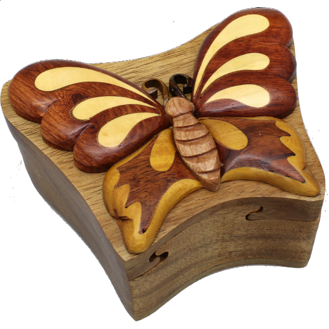 Butterfly 3D Puzzle Box Wood Puzzles Puzzle Master Inc