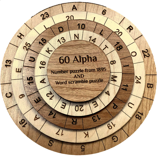 60 Alpha Puzzle Wood Puzzles Puzzle Master Inc