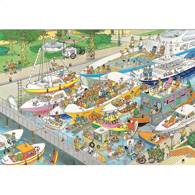 Jan van Haasteren Comic Puzzle The Locks (1000 Pieces) Jigsaws Puzzle Master Inc