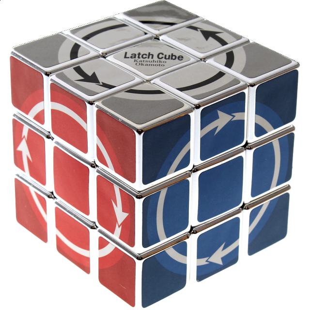 Latch Cube Metallized Silver Body Other Rotational Puzzles Puzzle