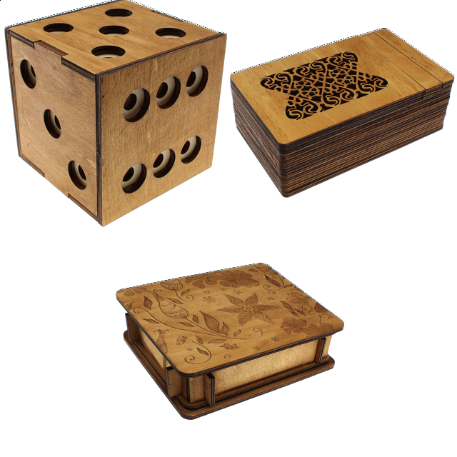 Group Special a set of 3 Wooden Puzzle Boxes Puzzle Boxes / Trick