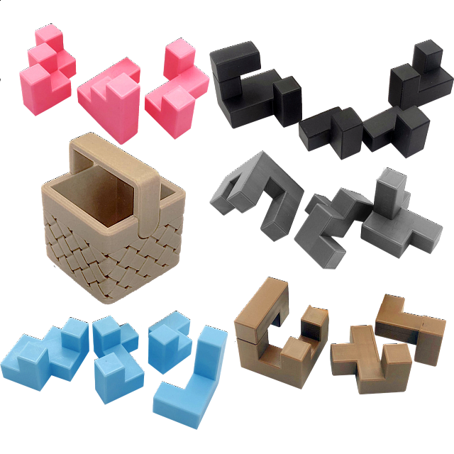 Easy Set Akaki's Picnic Basket Puzzles 3D Printed Puzzles Puzzle