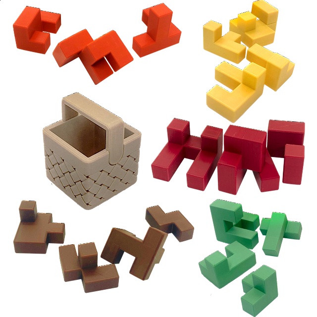 Hard Set Akaki's Picnic Basket Puzzles 3D Printed Puzzles Puzzle