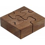 Wooden Spiral - Wedge Key Puzzles image
