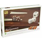 18 inch Backgammon Set - Brown and White