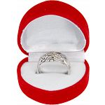 6 Band - Sterling Silver Puzzle Ring - Diamond