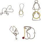 .Level 5 and 6 - a set of 5 wire puzzles
