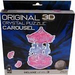 3D Crystal Puzzle Deluxe - Carousel (Pink)
