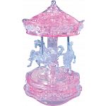 3D Crystal Puzzle Deluxe - Carousel (Pink)