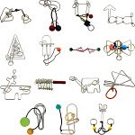 .Level 10 - a set of 15 wire puzzles