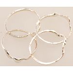 4 Band - Sterling Silver Puzzle Ring - Black Sapphire