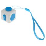 YJ Fidget Cube - White Body with Blue Knobs