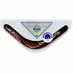 Kookaburra - decorated wood boomerang - Right Handed