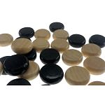 Wooden Crokinole / Backgammon / Checkers - 30 Pieces