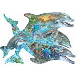 Song of the Dolphins - Shaped Jigsaw Puzzle
