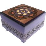 Star of David & Flower Secret Box - Purple