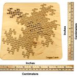 Wooden Fractal Tray Puzzle - Dragon Curve