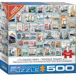 Sailing Ships: Vintage Stamps - Large Piece Jigsaw Puzzle