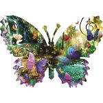 Forest Butterfly - Shaped Jigsaw Puzzle