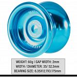 Maverick (Blue) - Aluminum Responsive Ball Bearing Yo-Yo