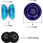Maverick (Blue) - Aluminum Responsive Ball Bearing Yo-Yo