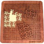 Wooden Fractal Tray Puzzle - Wunderlich Curve 2