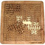 Wooden Fractal Tray Puzzle - Wunderlich Curve 3