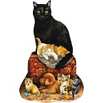 Family Ottoman - Shaped Jigsaw Puzzle
