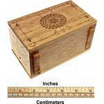 Secret Lock Box (Rubberwood) - Premium with Mandala Artwork