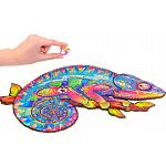 Mysterious Chameleon - Animal Shaped Wooden Jigsaw Puzzle