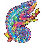 Mysterious Chameleon - Animal Shaped Wooden Jigsaw Puzzle image