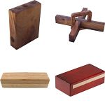 .Level 5 and 6 - a set of 4 wood puzzles