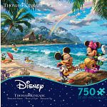 Thomas Kinkade: Disney - Mickey and Minnie In Hawaii