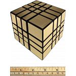 Mirror 4x4x4 Cube - Black Body with Gold Label (Lee Mod)