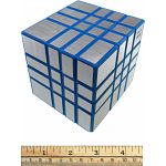Mirror 4x4x4 Cube - Blue Body with Silver Label (Lee Mod)