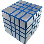Mirror 4x4x4 Cube - Blue Body with Silver Label (Lee Mod)