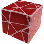 GhostZ White Body with Red Stickers (Skewb-Core + 2x2x2 Cutting)