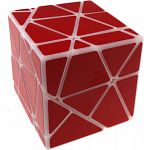 GhostZ White Body with Red Stickers (Skewb-Core + 2x2x2 Cutting)
