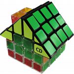 4x4x4 Glassy House Cube I - Black Body Roof