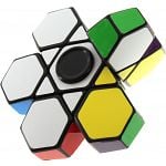 Fidget Spinner 3x3x1 6-Petal Cube - Black Body