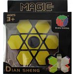 Fidget Spinner 3x3x1 6-Petal Cube - Black Body
