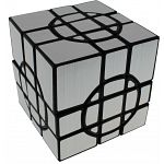 Crazy Mirror 3x3x3 - Black Body with Silver Label (3D Printed)